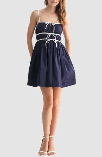 All in Favor Front Bow Fit & Flare Minidress