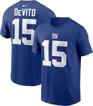 Nike Men's Nike Tommy DeVito Royal New York Giants Name & Number T-Shirt