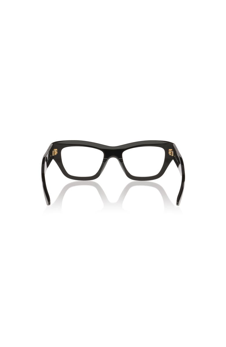 Bottega Veneta 49mm Rectangle optical glasses, Alternate, color, Black