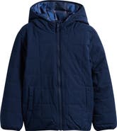 MILES THE LABEL Kids' Reversible Quilted Hooded Jacket