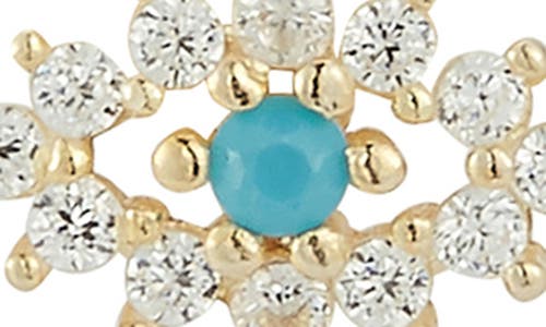 Sphera Milano Tiny Evil Eye Cz Stud Earrings In Gold