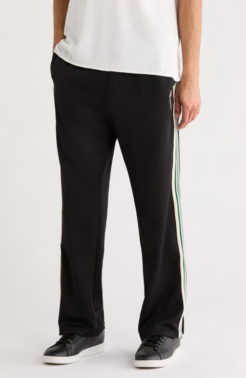 Embroidered Logo Tape Stripe Track Pants
