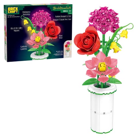 Bricktanicals Radiant Bouquet & Vase Building Set