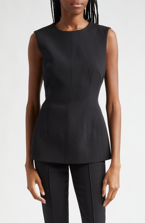 Veronica Beard Faith Structured Top In Black