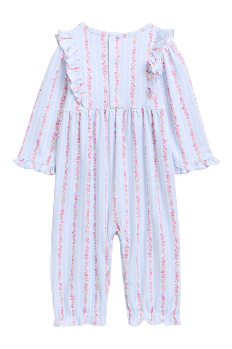 Floral Long Sleeve Pima Cotton Jumpsuit, Alternate, color, LIGHT BLUE