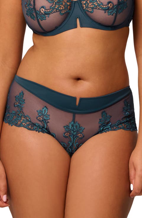 'Saga' Embroidered Boyshort Briefs