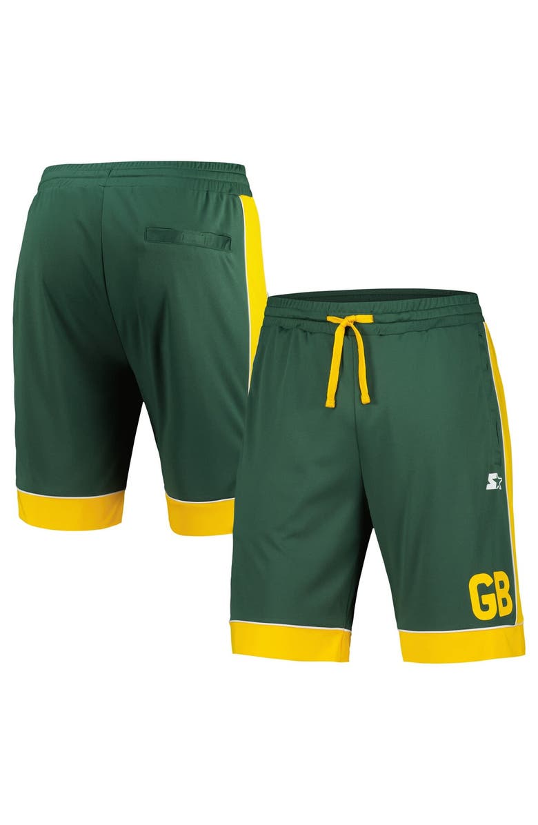 STARTER Men's Starter Green/Gold Green Bay Packers Vintage Fan Favorite Shorts, Main, color, Green