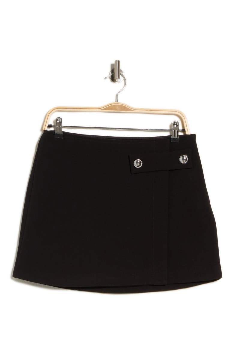 Buttoned Mini Skirt, Main, color, BLACK