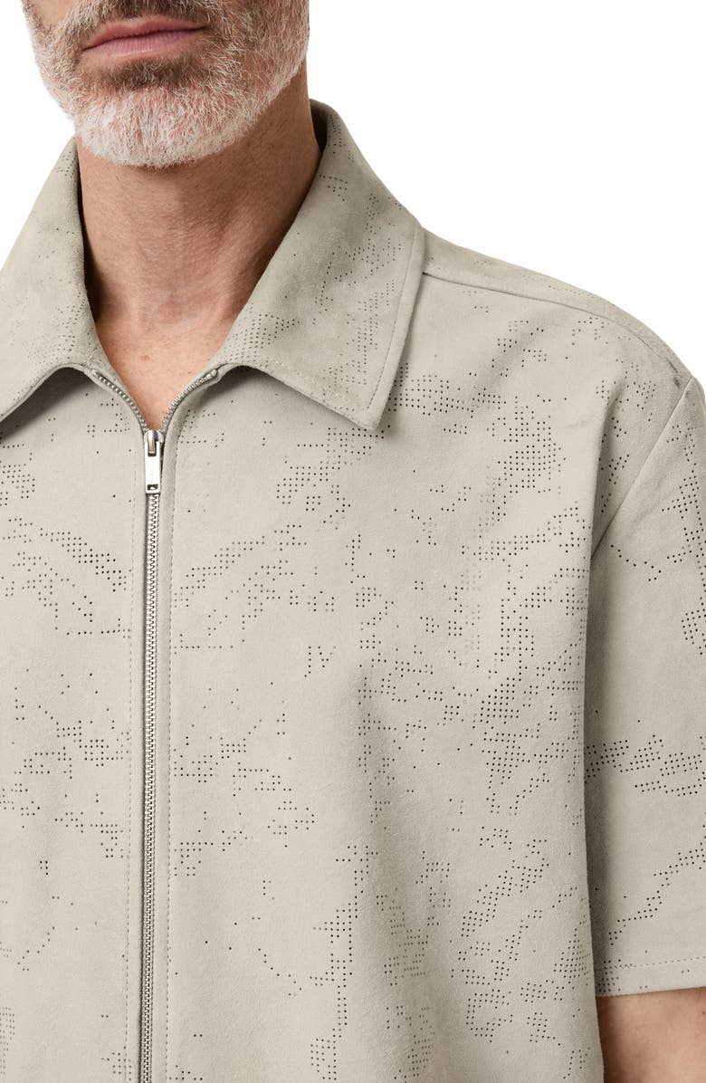 John Varvatos Wade Suede Zip Shirt jacket, Alternate, color,