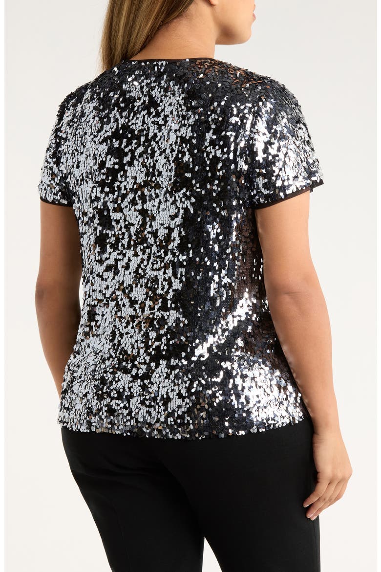 Paillette Top, Alternate, color, GUNMETAL/ ANNE BLACK