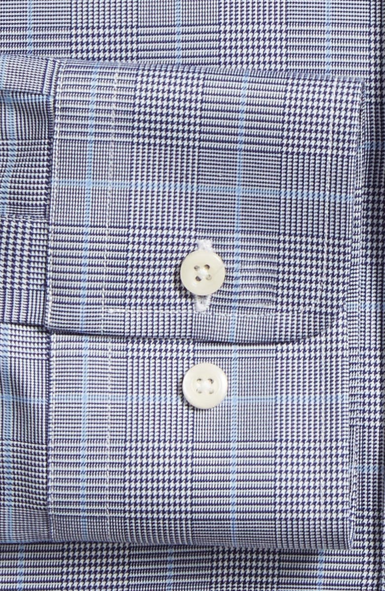 David Donahue Trim Fit Plaid Dress Shirt, Alternate, color, 