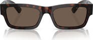 Prada 56mm Rectangular Polarized Sunglasses
