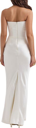 Persephone Strapless Satin Corset Cocktail Dress