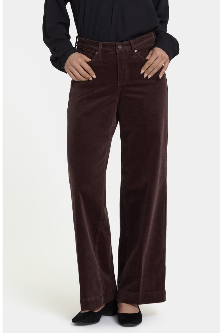 Teresa Wide Leg Corduroy Pants, Main, color, BITTER CHOCOLATE
