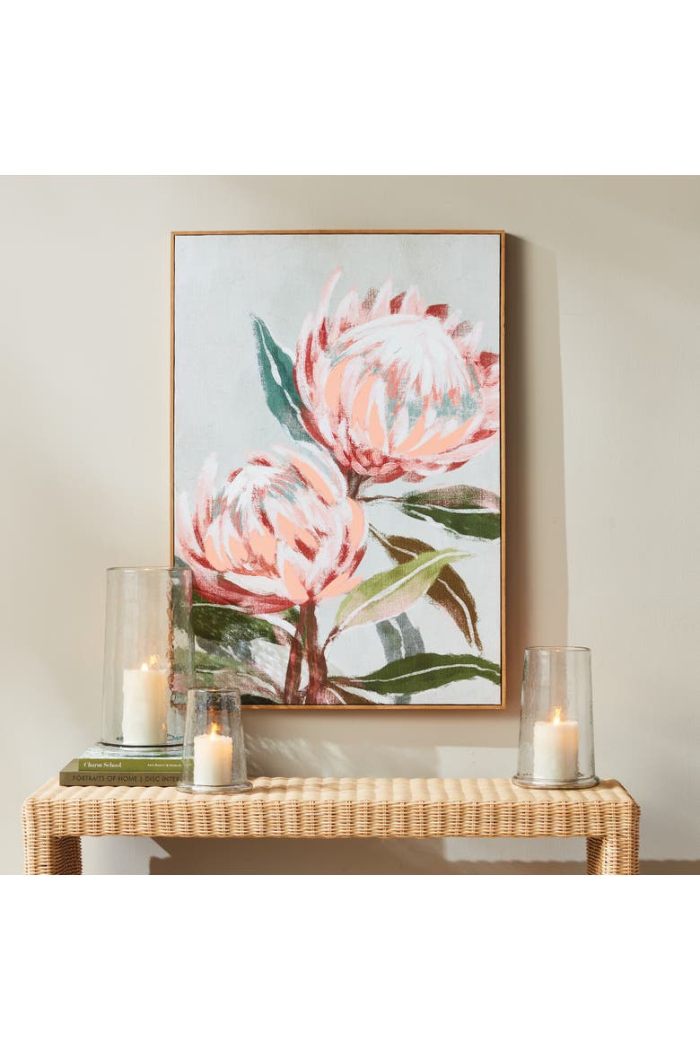 King Protea Giclee - Pink Canvas Art with Walnut Frame, Alternate, color, Pink