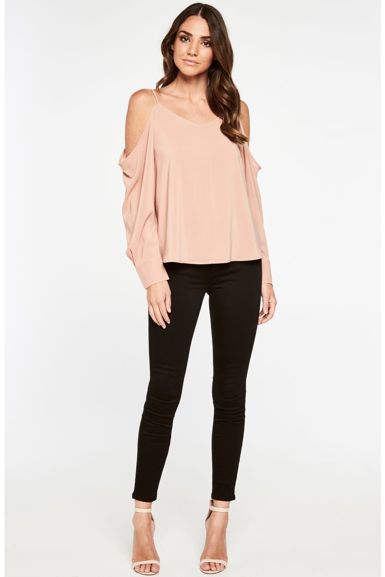 Cold Shoulder Top, Alternate, color, BLOOM