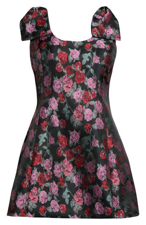 Floral Jacquard Sheath Dress