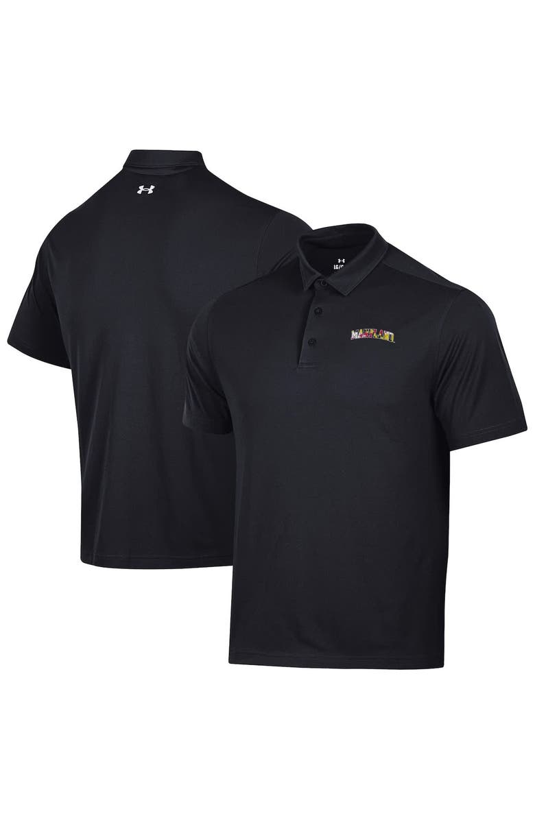 Under Armour Men's Under Armour Black Maryland Terrapins T2 Green Maryland Day Polo, Alternate, color, 