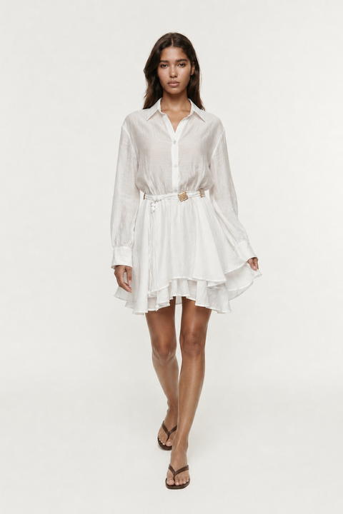 Alora Tencel Mini Shirt Dress