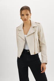 LAMARQUE DONNA GOLD | Iconic Leather Biker Jacket