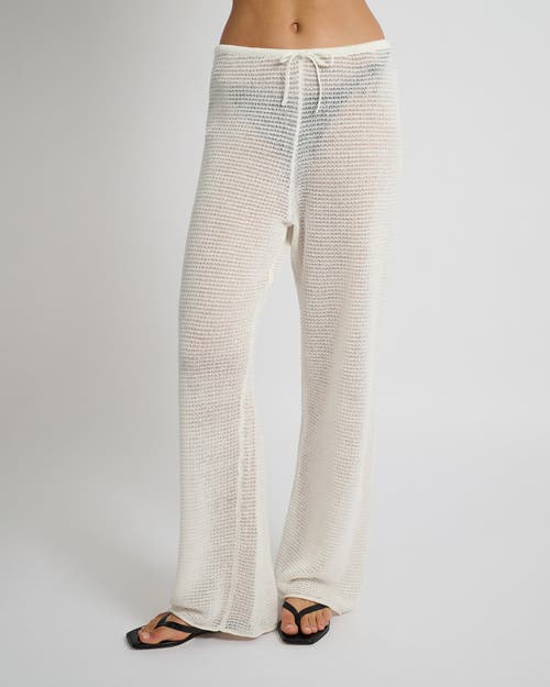 Onia Linen Knit Drawstring Pant In White
