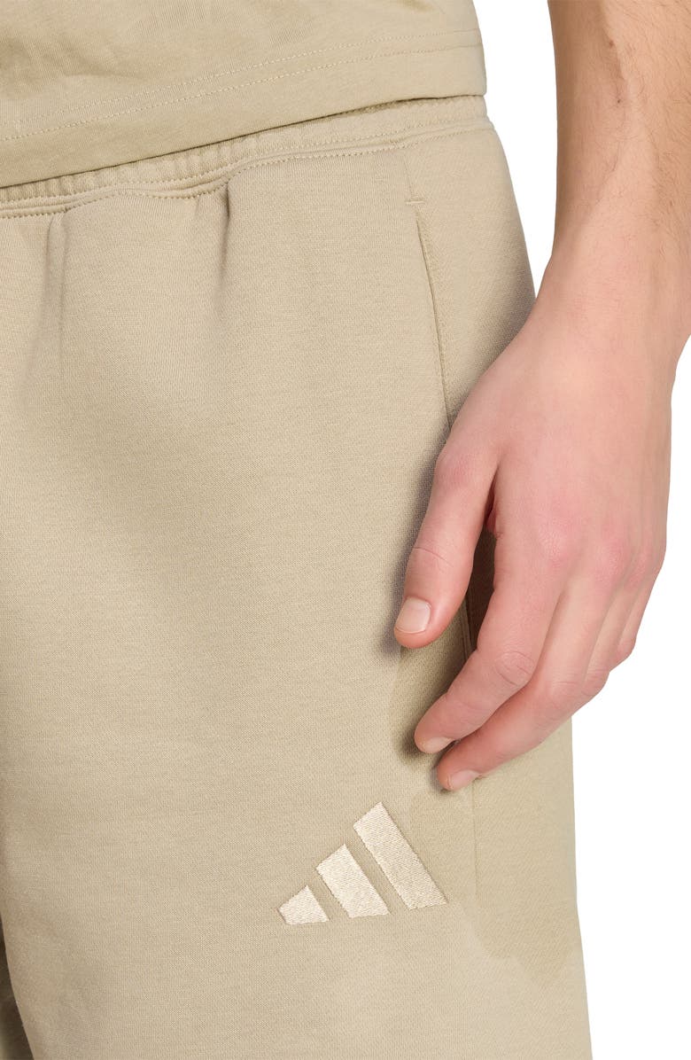 adidas All SZN Fleece Drawstring Shorts, Alternate, color, Wonder Cargo