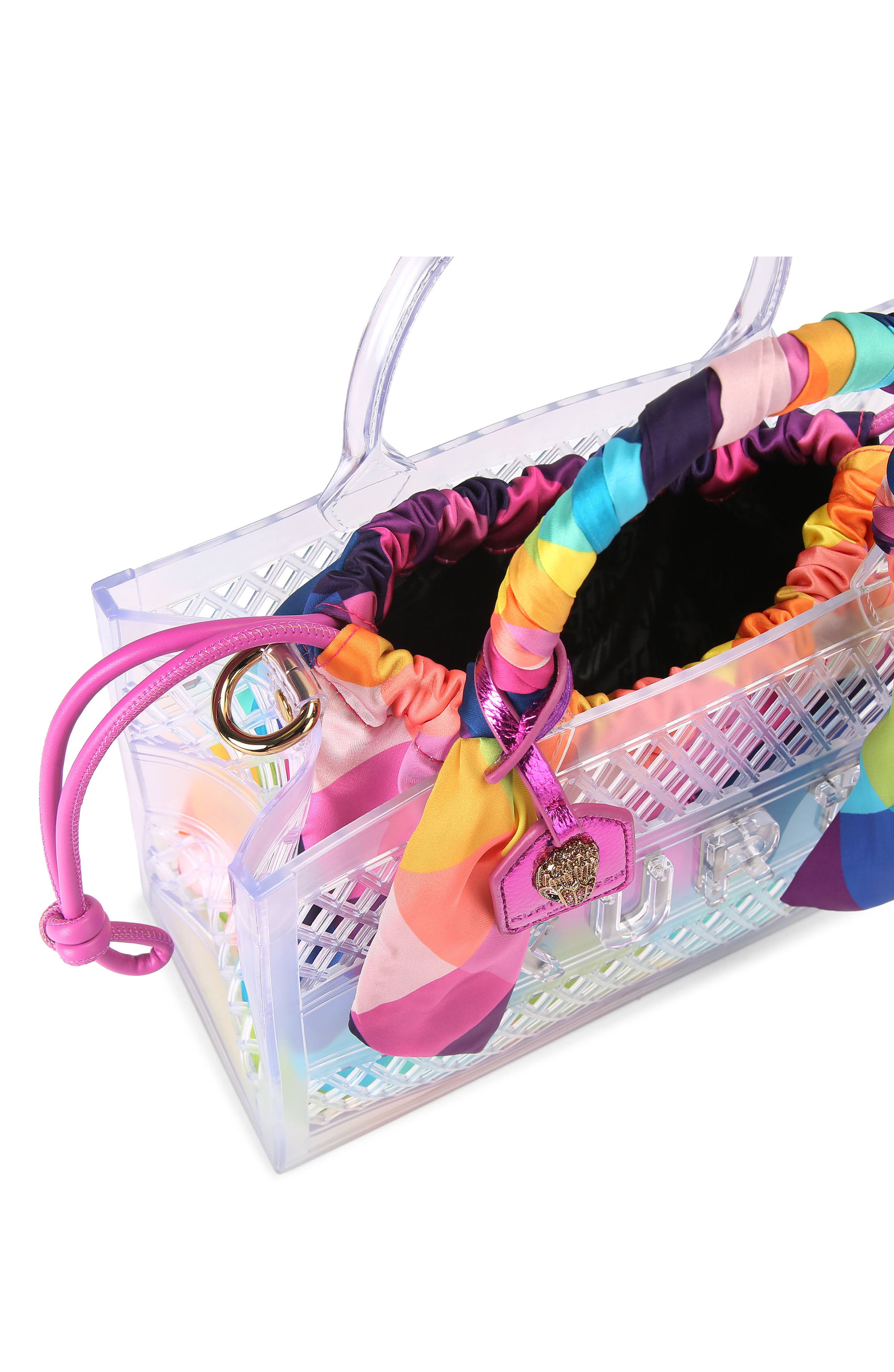 Small Jelly Tote Bag, Alternate, color, PINK MULTICOLORED