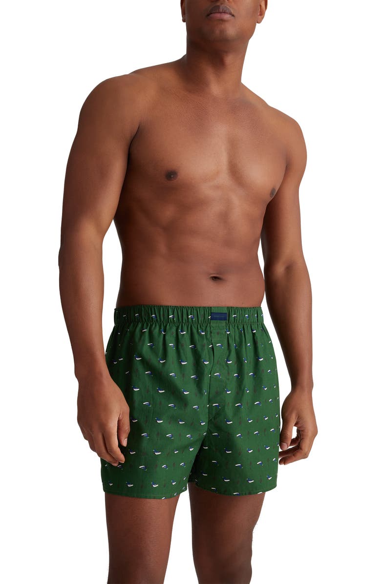 Tommy John Assorted 3-Pack Woven Cotton Boxers, Alternate, color, Sitting Duck/Cab Plaid/ Blue