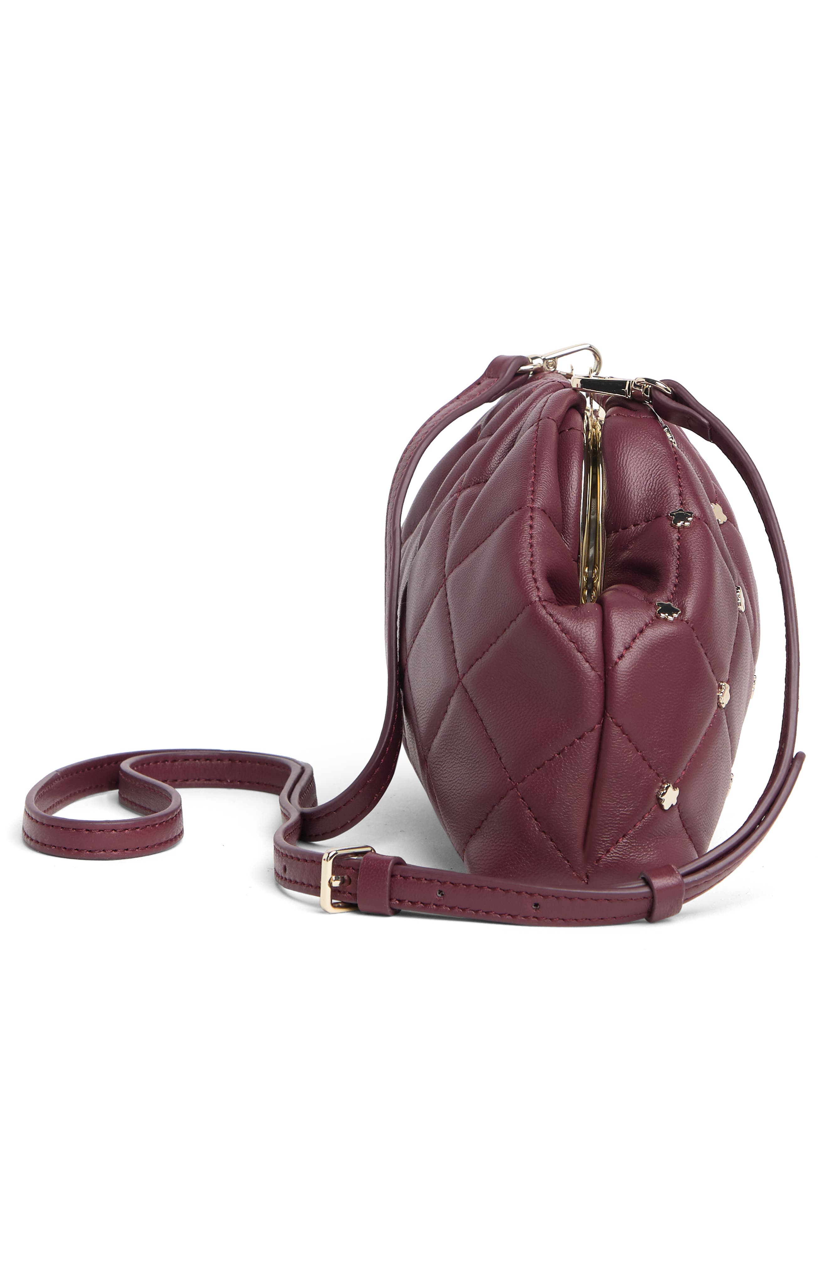 Ted Baker London Pandorh Stud Quilted Leather Clutch, Alternate, color, 