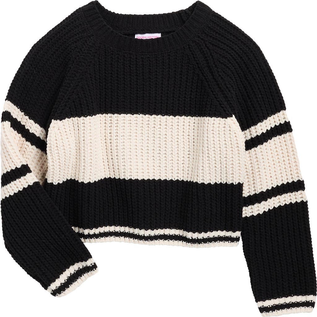 Design History Kids' Colorblock Stripe Sweater In Multi