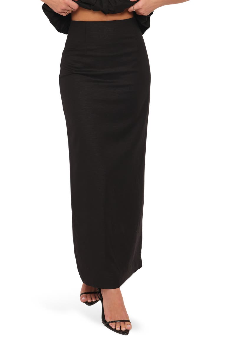 Ursa Column Skirt, Main, color, BLACK