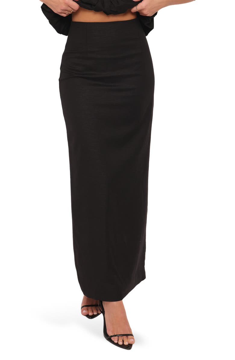 Petal & Pup Ursa Column Skirt, Main, color, Black