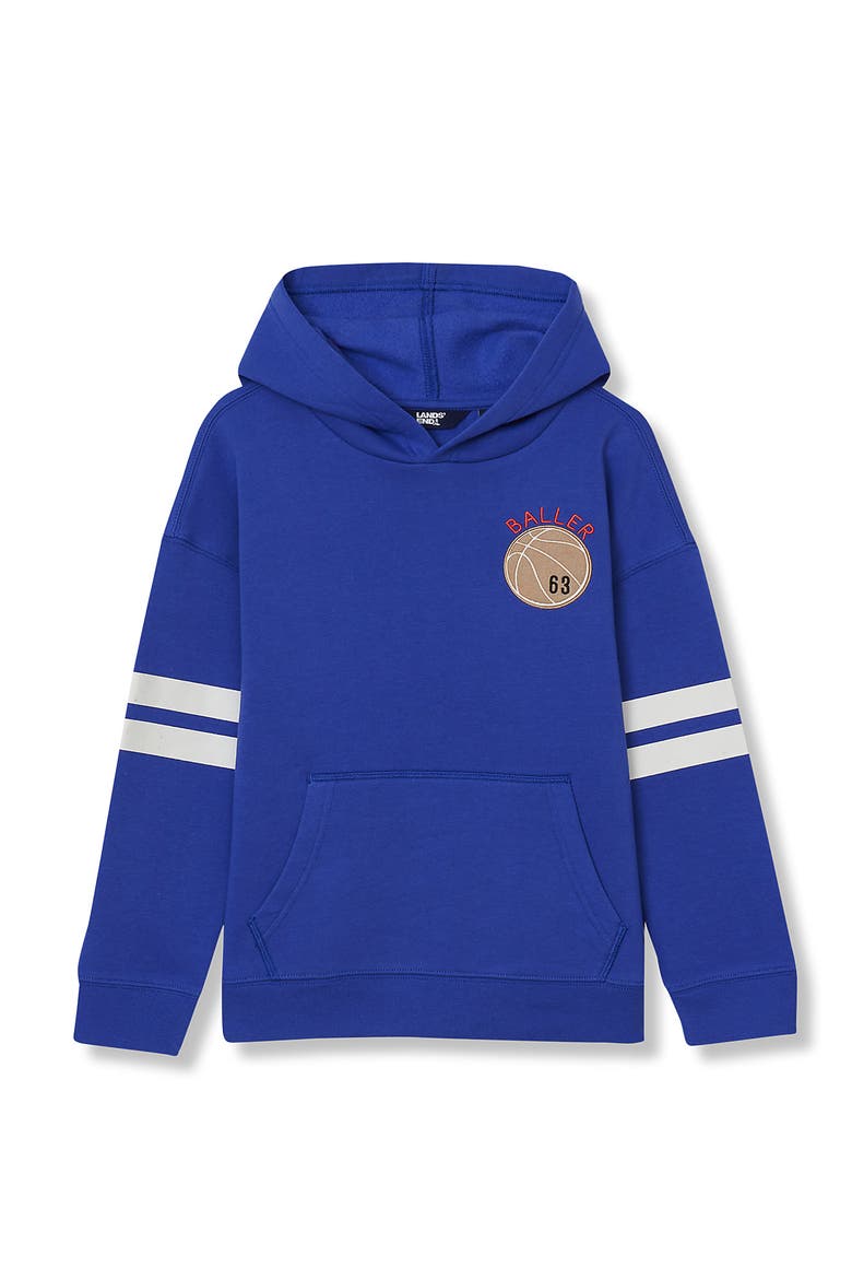 Boys Graphic Hoodie, Main, color, Baller/Dazzling Blue