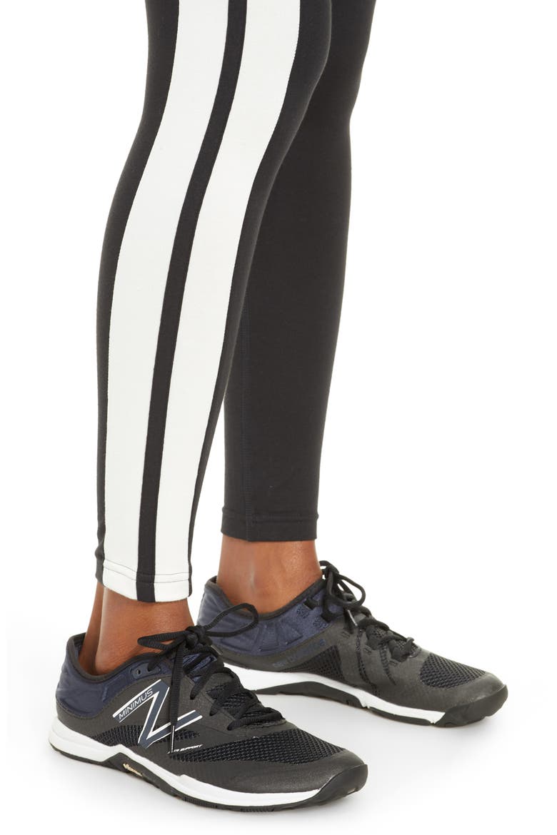 Relentless High Waist 7/8 Run Tights, Alternate, color, BLACK/ WHITE