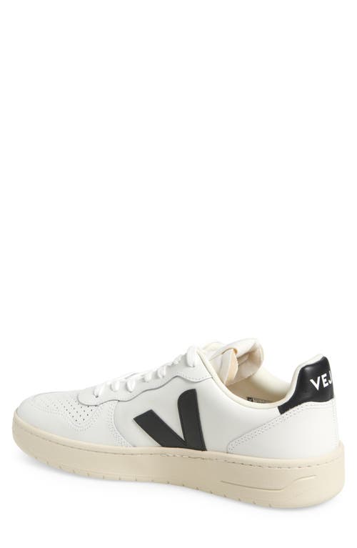 Veja V-90 Man Sneakers White Size 9 Leather In Extra-white/black