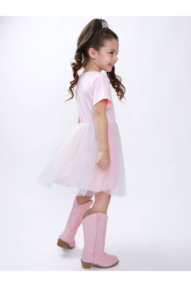 Sweet Wish Birthday Cake Tulle Dress, Alternate, color, Pink