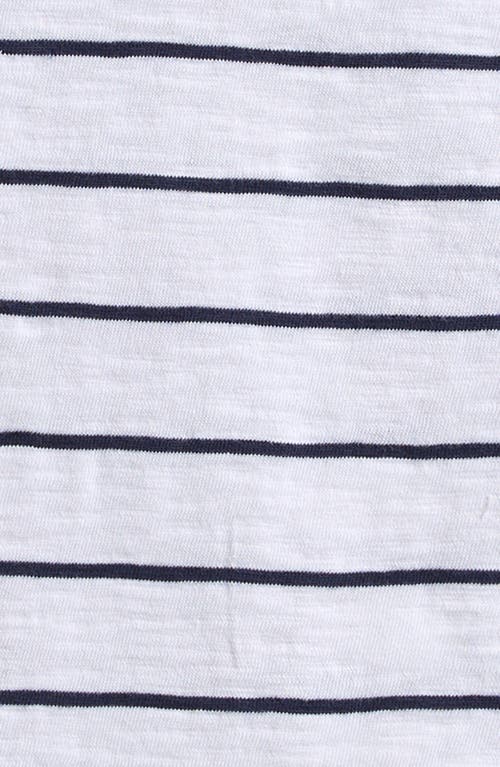 Nordstrom Kids' Stripe Cotton T-shirt In White- Navy Agatha Stripe