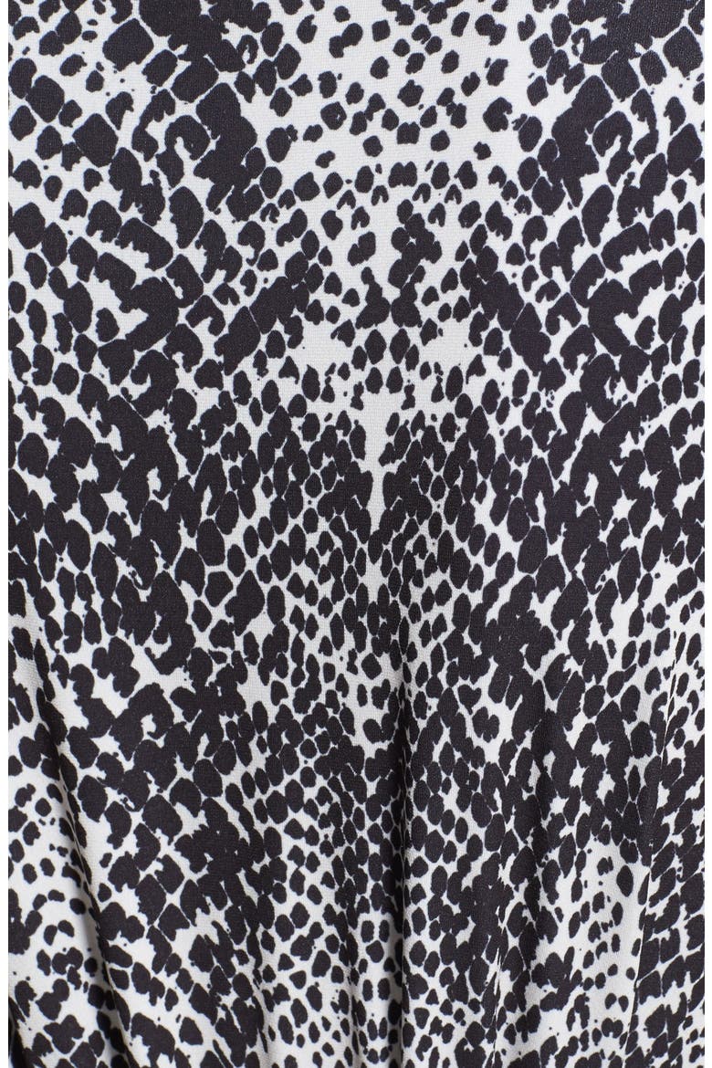 Print Front Knot Jersey Maxi Dress, Alternate, color, BLACK PRINT