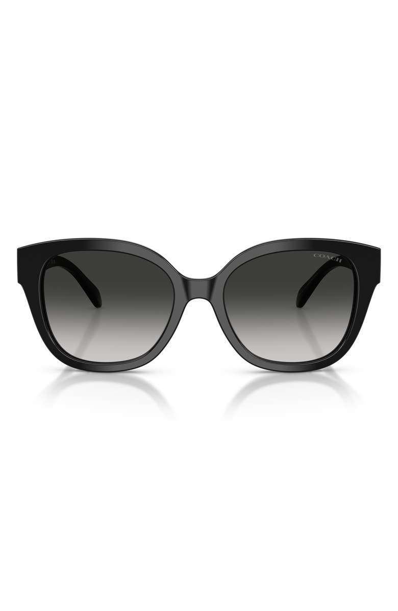 COACH 56mm Gradient Square Sunglasses, Main, color, Black / Grey Gradient