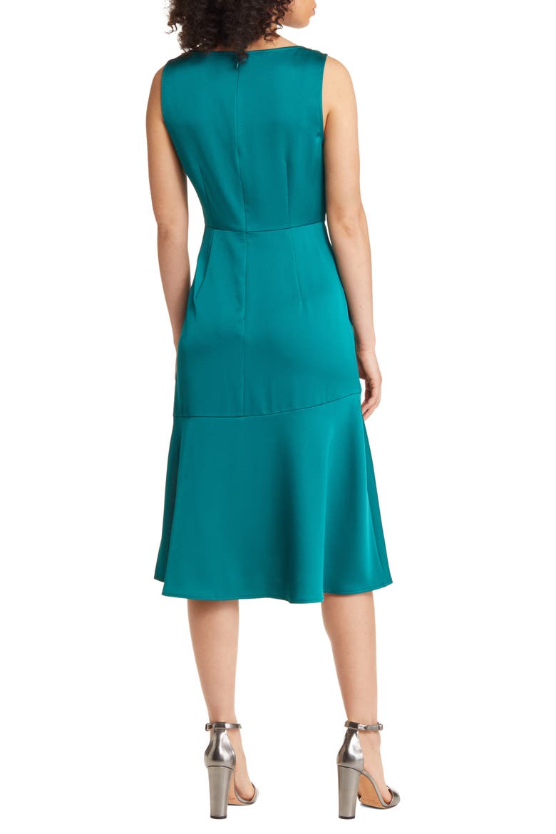 Drape Neck Cocktail Dress, Alternate, color, TEAL