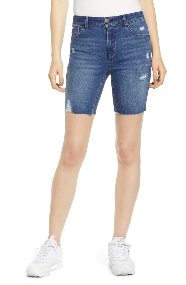 1822 Denim Distressed Bermuda Shorts, Main, color, 