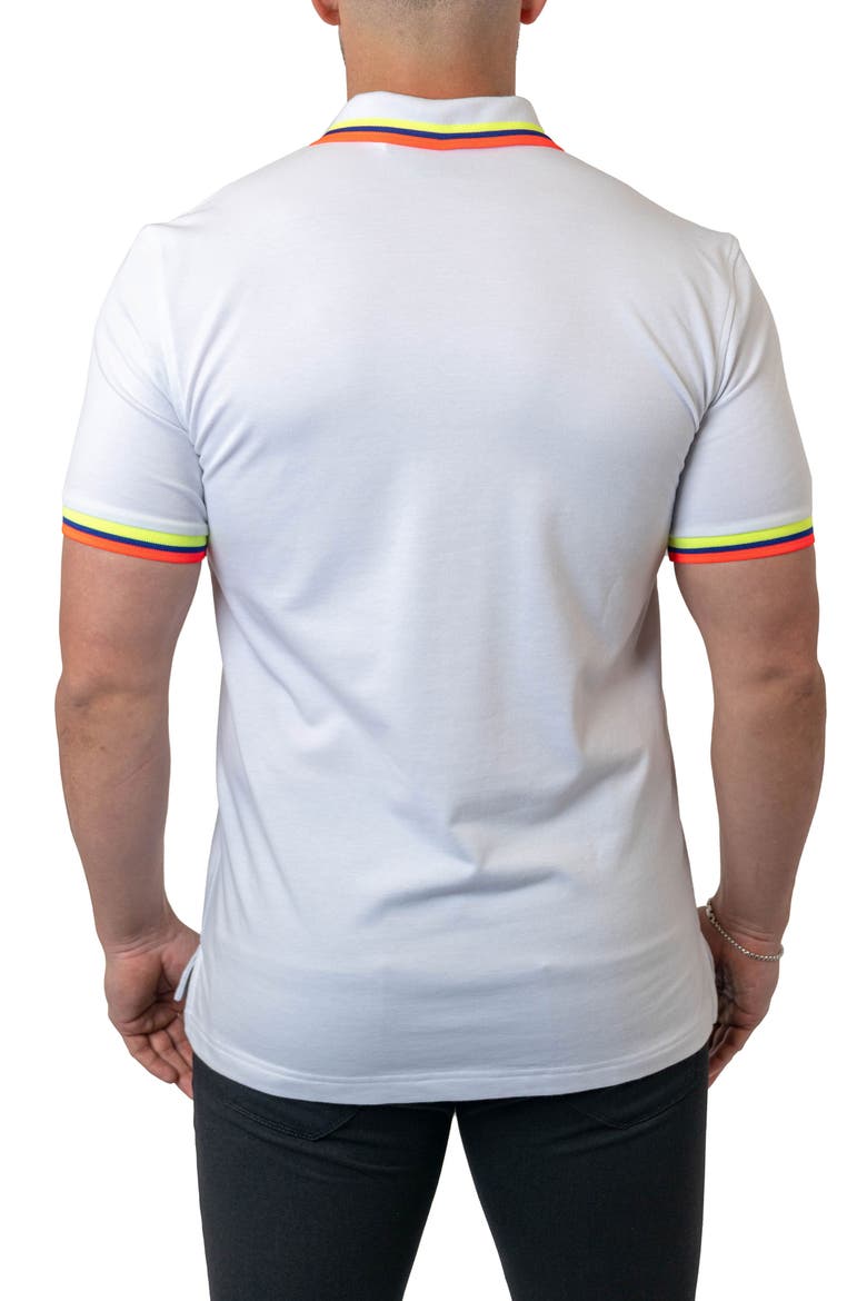 Mozart Milano Egyptian Cotton Polo, Alternate, color, WHITE