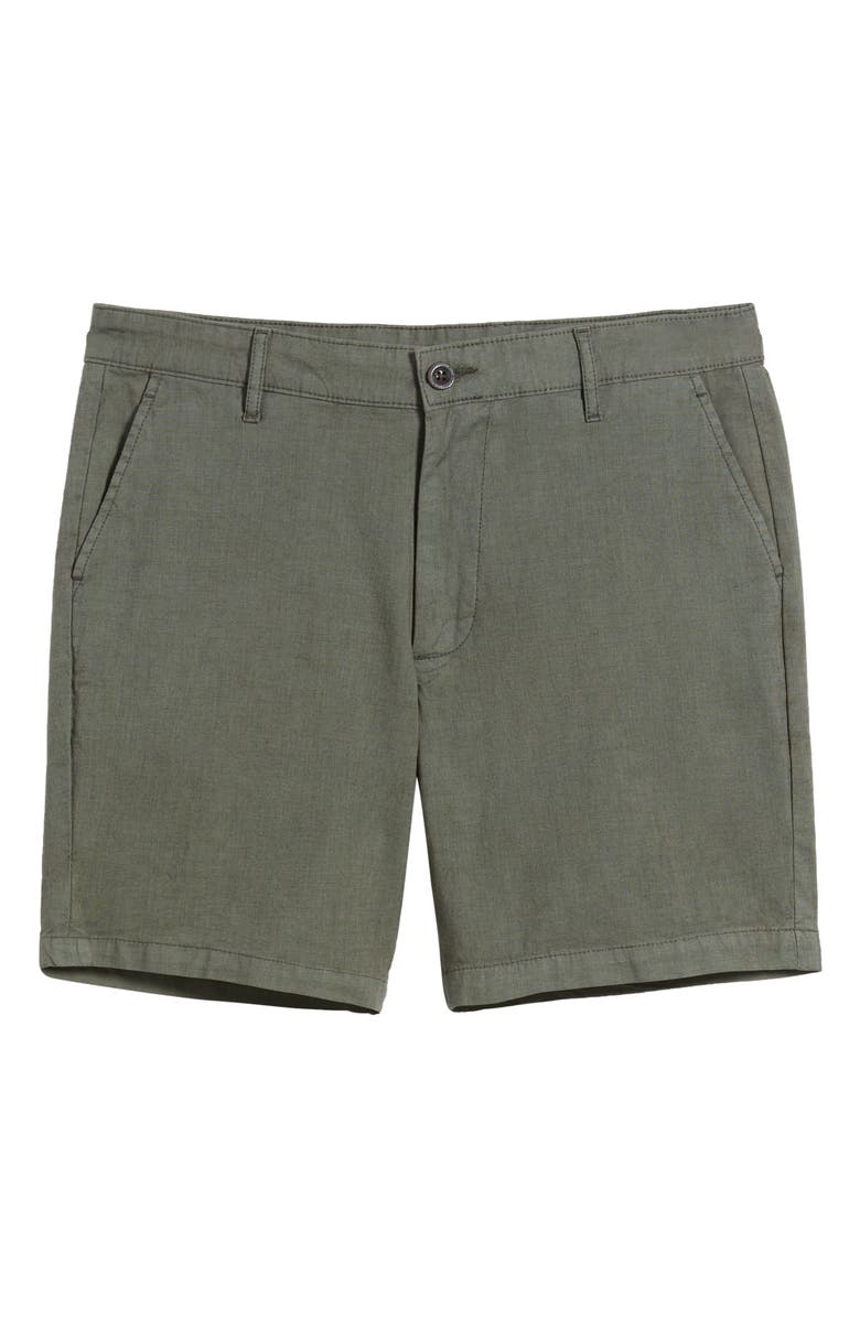 AG Cipher Slim Fit Linen & Cotton Chino Shorts, Alternate, color, Heathered Seaside Sage