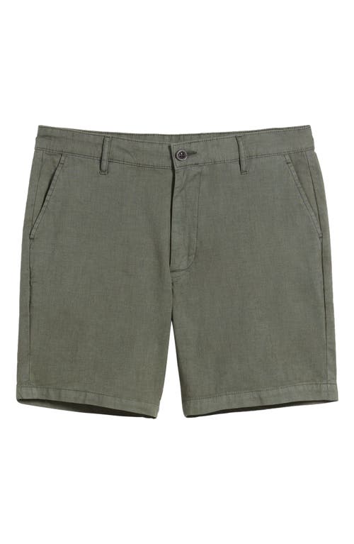 Ag Cipher Slim Fit Linen & Cotton Chino Shorts In Heathered Seaside Se