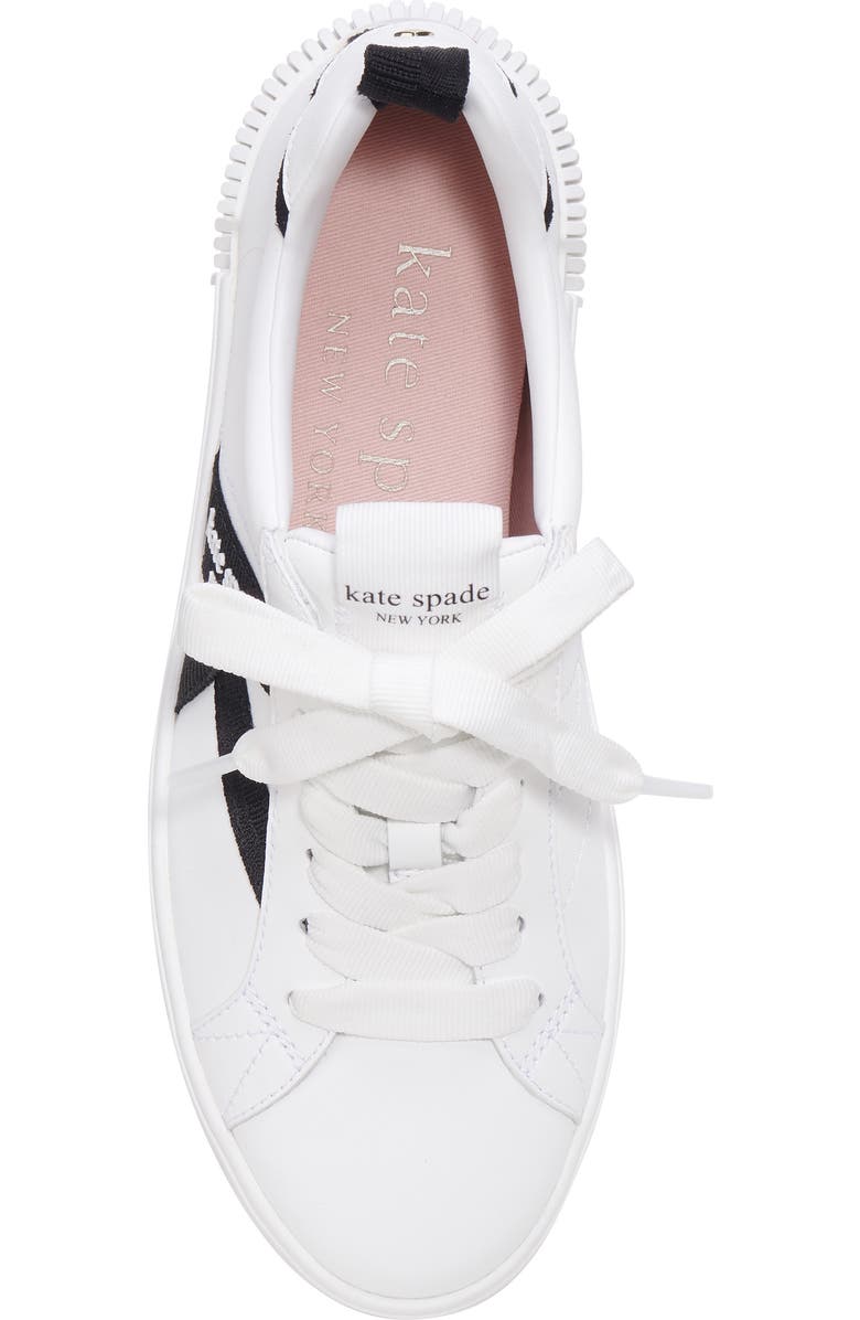 Kate Spade New York signature sneaker, Alternate, color, True White / Black
