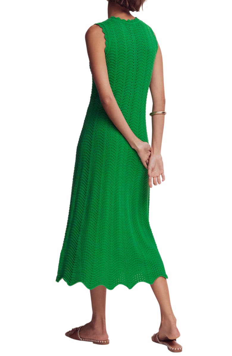 Boden Crochet Midi Dress, Alternate, color, Green
