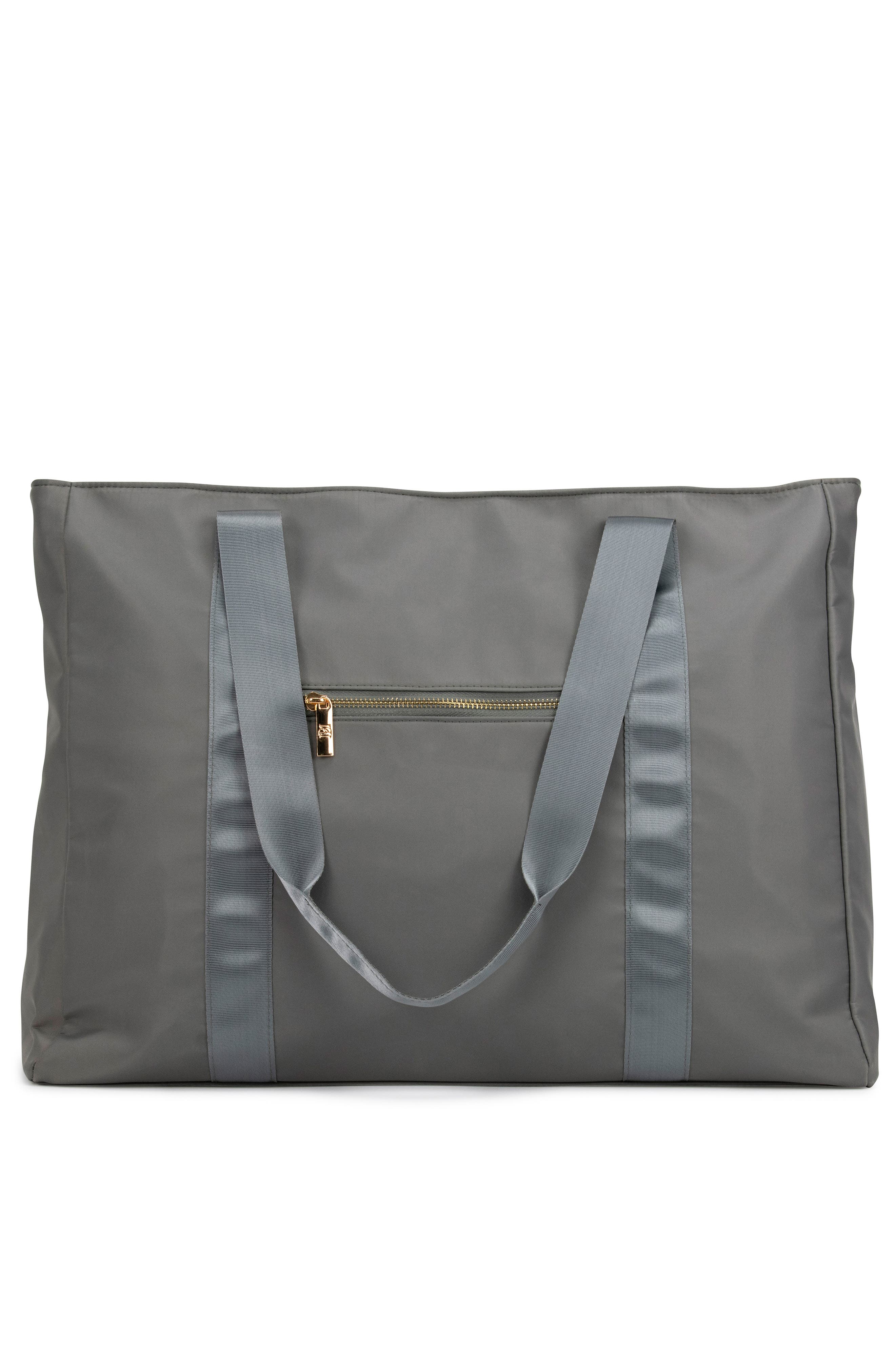 Uncomplicated Nylon Weekender Duffel Bag, Alternate, color, Grey