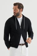 Brunello Cucinelli Cashmere sweatshirt-style cardigan with hood