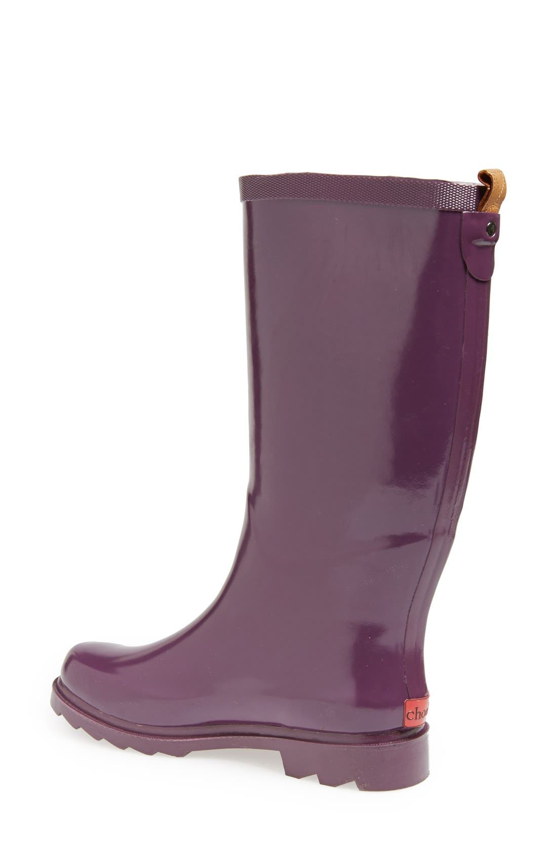 'Top Solid' Rain Boot, Alternate, color, BRIGHT PLUM