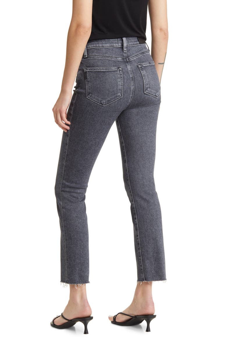 PAIGE Cindy Raw Hem High Waist Ankle Straight Leg Jeans, Alternate, color, 